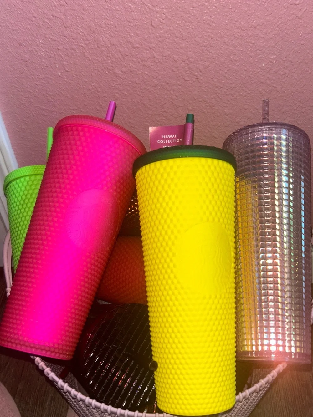 20 Reusable Tumbler Collection - Neon Yellow, Hot Pink, Lime, Holographic